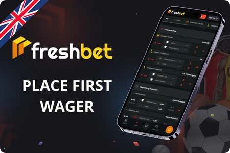 Freshbet sportsbook bet slip showing odds selection and stake input for UK players